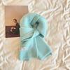New couple simple knitted scarf women's autumn and winter Korean atmosphere thickened warm scarf fashionable and versatile