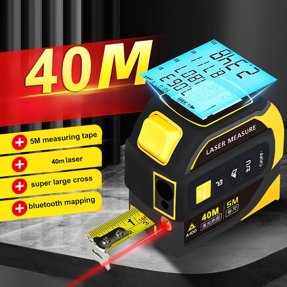5 In 1 Laser Rangefinder Infrared Measure Tape High-precision Intelligent Electronic Ruler Cross Line Measuring Instrument Tools