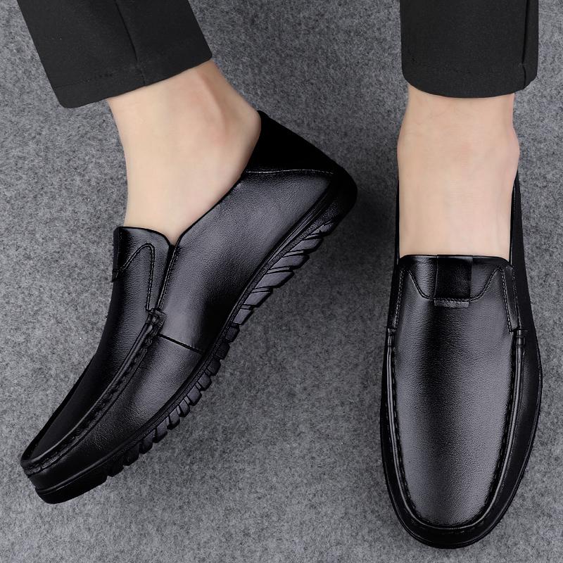 Модные новые мужские туфли Slip on Business из натуральной кожи, мужские туфли высокого качества, стильные мужские мокасины, удобная мужская обувь для ходьбы