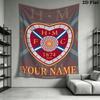 Custom Name Heart of Midlothian Wall Tapestry Aesthetic Wall Hanging Printed Fabric Blanket Decorative Tapestries for Bedroom Living Room Home Decor