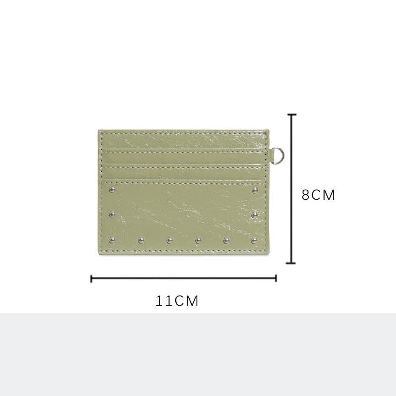 Ультратонкий женский мини-кошелек для кредитных карт Маленький тонкий кошелек для монет и денег из ПУ-кожи с несколькими отделениями для карт Компактная монетница