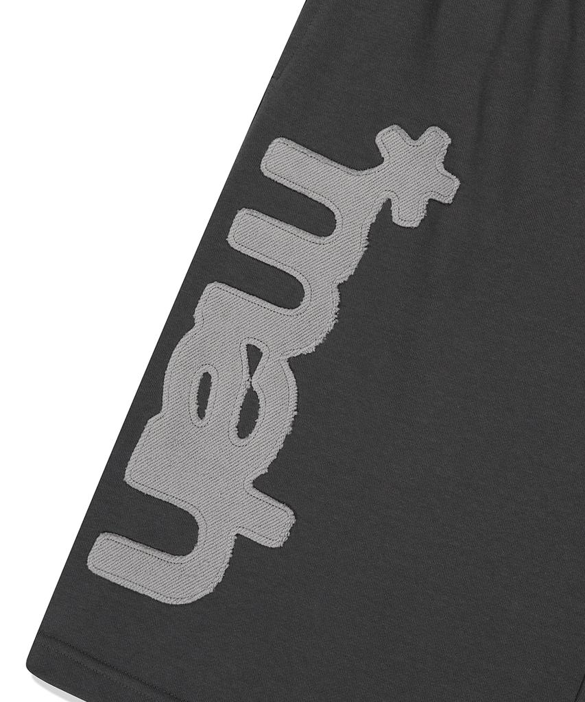 MAHAGRID Bermuda Mah Applique Sweatshort Charcoal(Mg2Fmmpa06A)