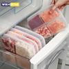 4 Grids Food Fruit Storage Box Portable Compartment Refrigerator Freezer Organizers Sub-Packed Meat Onion Ginger Clear Crisper