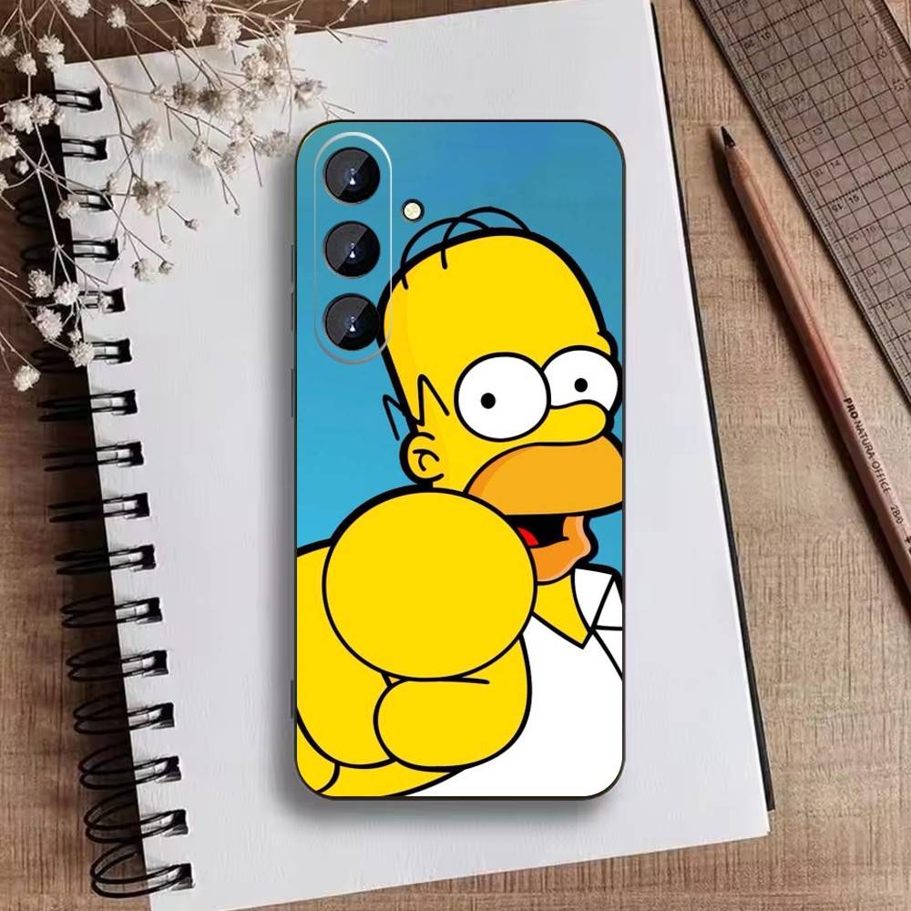 Мультяшный чехол для телефона The D-Simpsons для Samsung Galaxy A73,A21s,A22,A31,A52,A53,A71,A41 Мягкий черный корпус