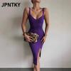 JPNTKY Модные Летние Весенние Однотонные Платья с Принтом Без Рукавов с V-образным Вырезом Повседневные