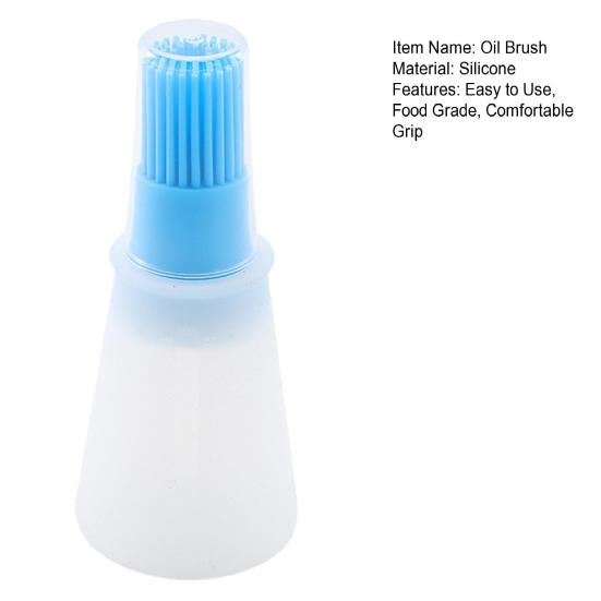 Масляная щетка Пищевая Удобная силиконовая портативная бутылка с защитой от утечек с щеткой Оборудование для гриля на открытом воздухе Ежедневное использование