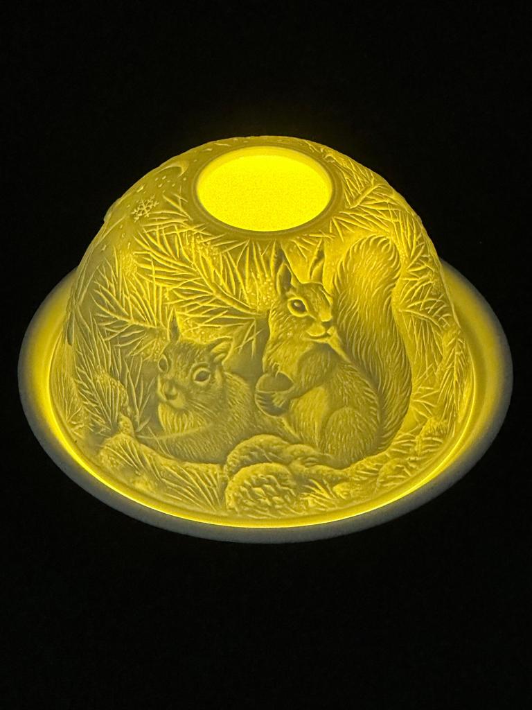 Nordic Light Tea Light Подсвечник Абажур с подносом из костяного фарфора Рождественский праздничный подарок Фарфоровый Tealight купол