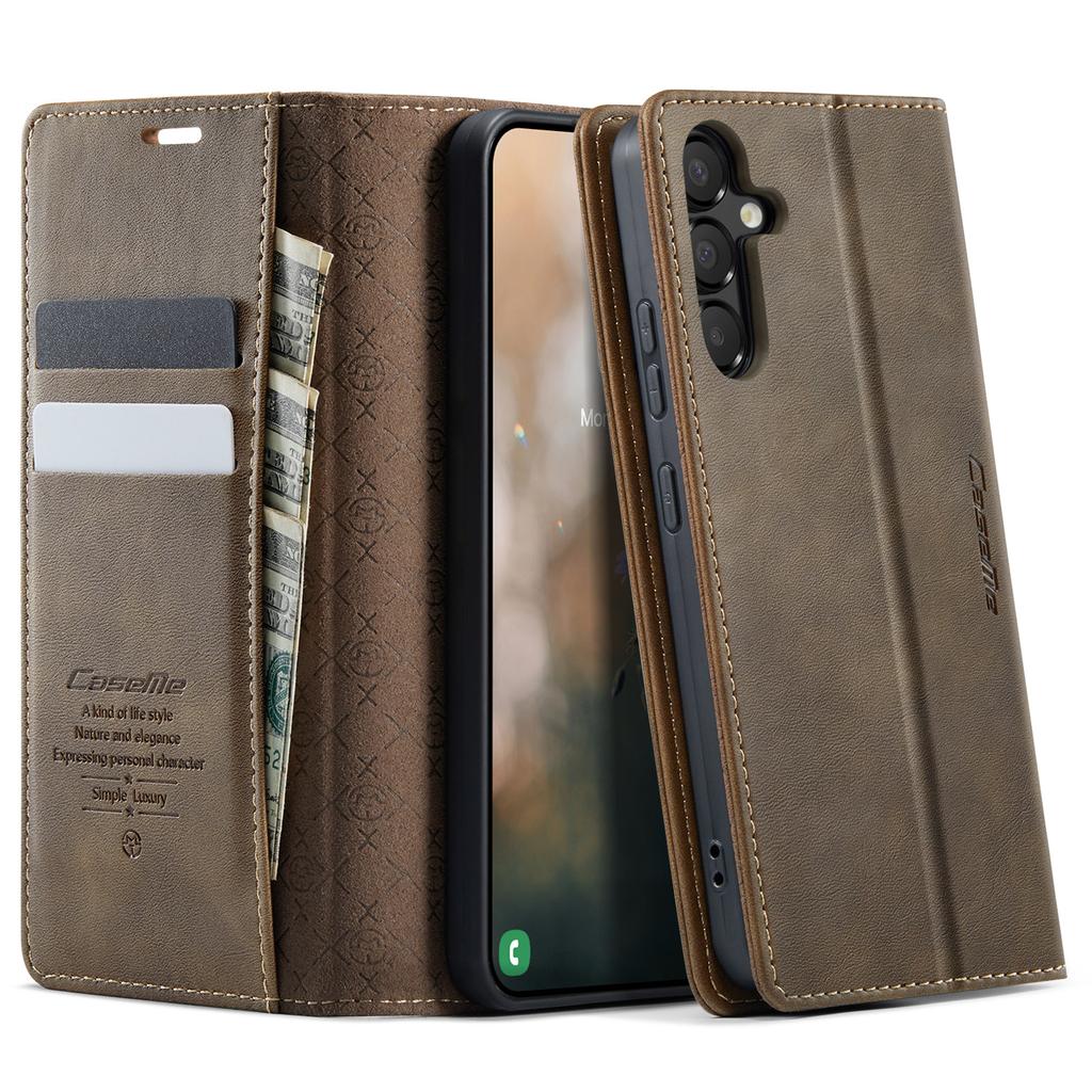 Для Samsung Galaxy A54 5G Чехол CASEME Серия 033 Блокировка RFID Кошелек-подставка Кожа с текстурой теленка Чехол для телефона