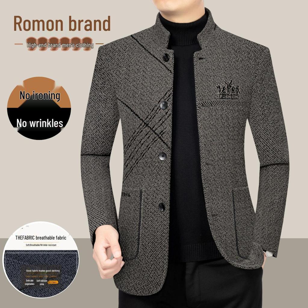 Мужская шерстяная куртка LOMON: Осенняя верхняя одежда в стиле Business Casual для среднего и молодого возраста, больших размеров, высококачественный папин стиль.
