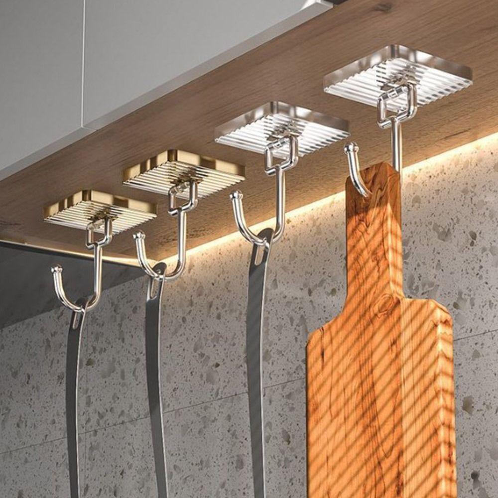 5 шт. настенный крючок самоклеящиеся водонепроницаемые крючки для ванной комнаты подвесной квадратный крючок для ключей фурнитура для ванной комнаты