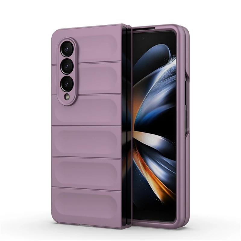 Для Samsung Galaxy Z Fold4 3 5 5g задняя крышка телефона чехол мягкий жидкий силикон против падения ударопрочный защитный чехол Funda Coque