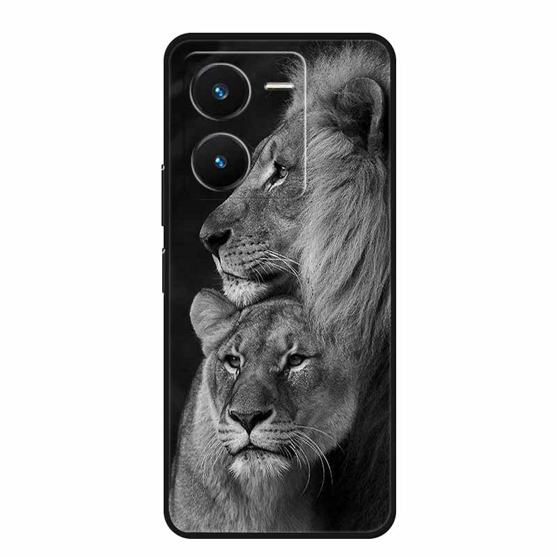 Чехол для Vivo IQOO Z8 5G Животные Мягкий ТПУ Силиконовый Задняя Крышка Телефона для Vivo IQOO Z8X V2314A V2312A Ударопрочный Волк Крутой Coque