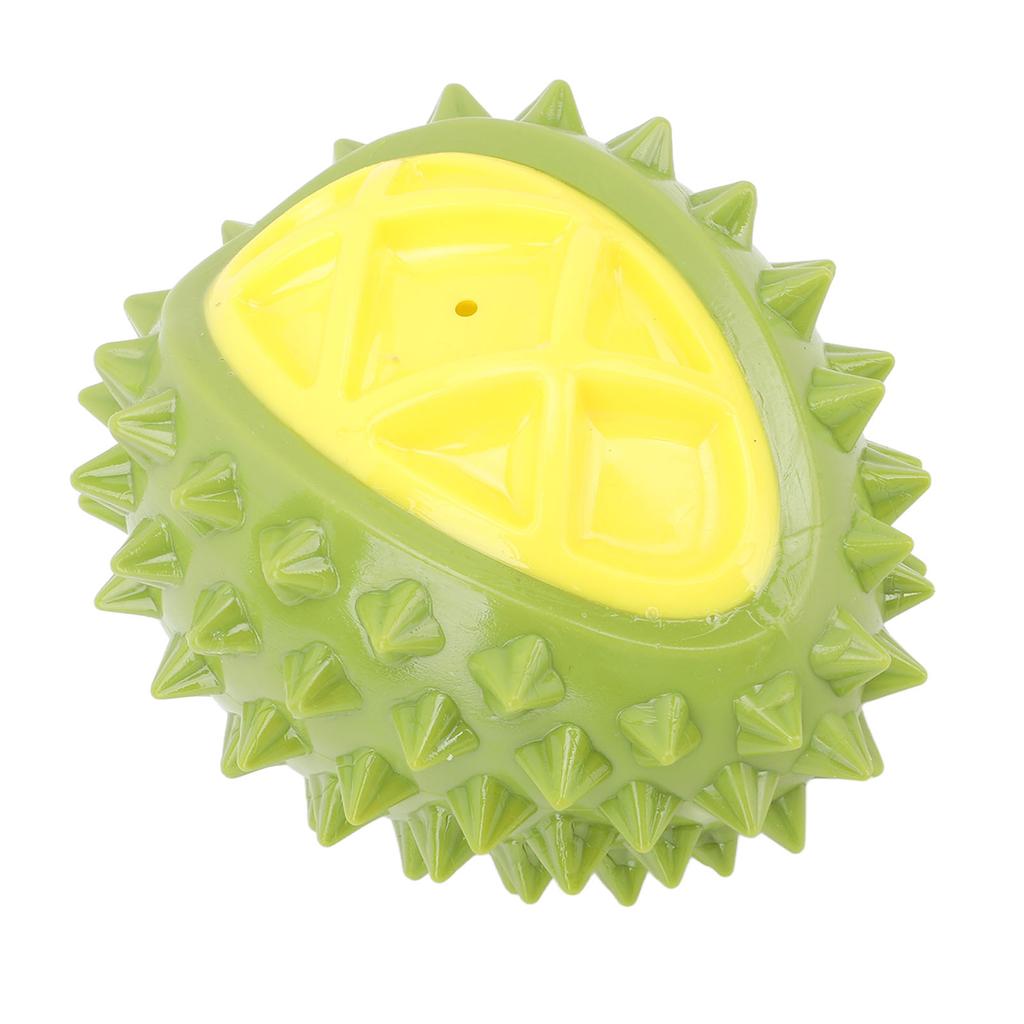 Durian Shaped Dog Toy Ball TPR Interactive Multi Functional Reduce Anxiety Sound Durian Dog