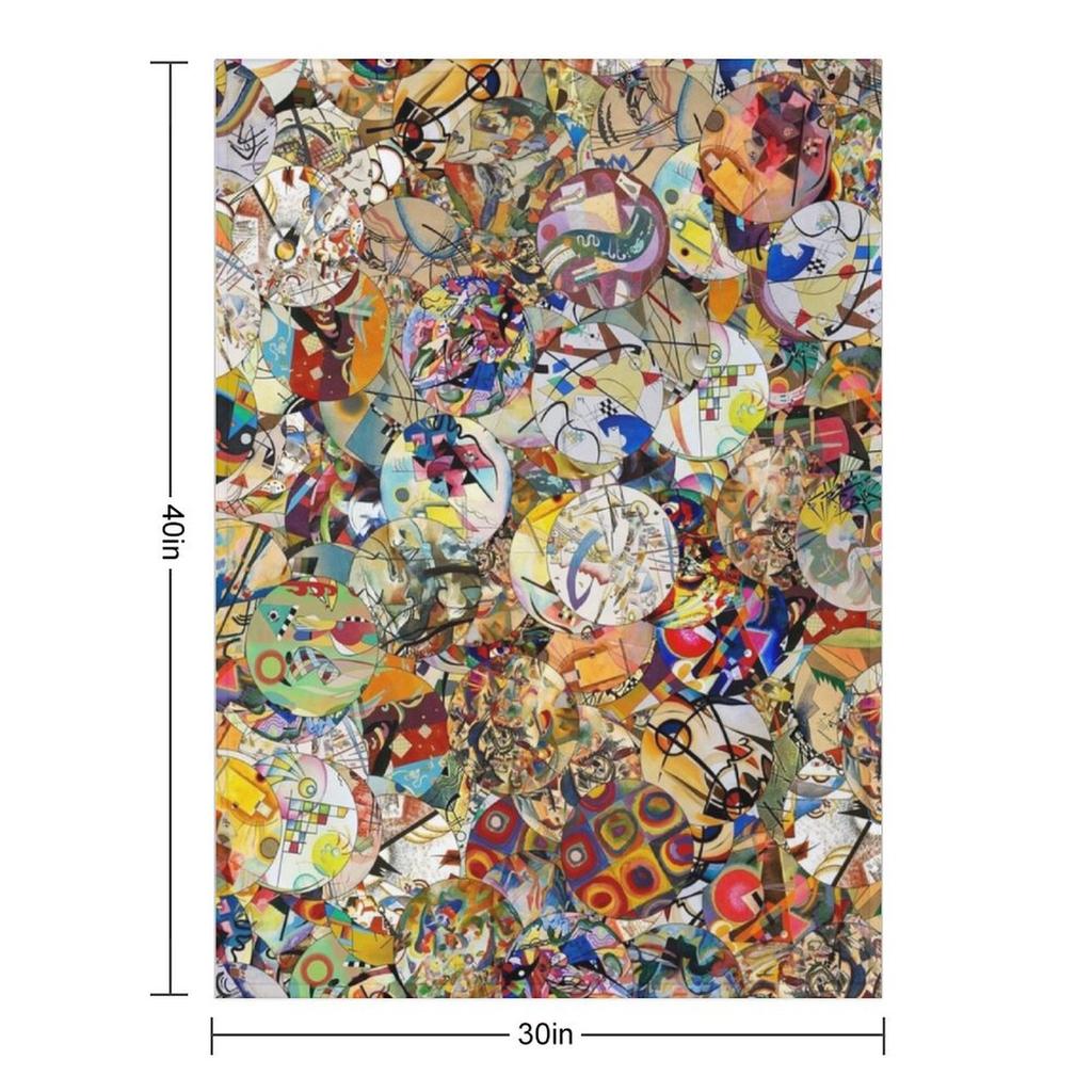 Wassily Kandinsky Throw Blanket Sofa Quilt Flannel Tourist Thins Blankets