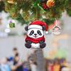 Изысканное рождественское украшение в виде панды, идеальные детали и яркие цвета.. Эти украшения просто необходимы, чтобы придать вашему дому нотку праздничного очарования.