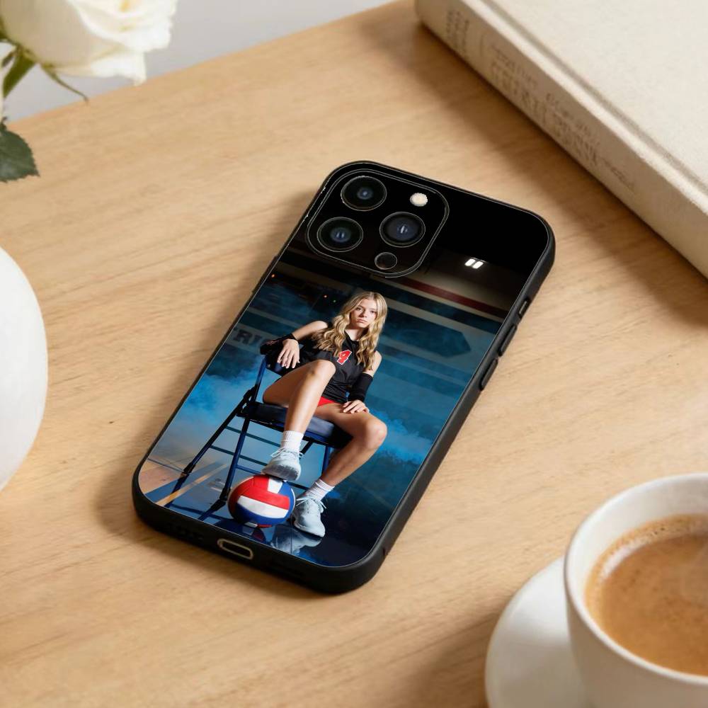 Раскрашенный чехол для телефона с волейбольным мячом для iPhone 16, 15, 14, 13, 12, 17, Pro Max, Plus, силиконовый, черный