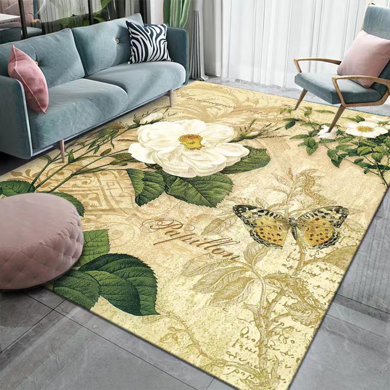 Living Room Luxury Area Rug: Geometric Carpet for Bedroom, Bedside, or Coffee Table