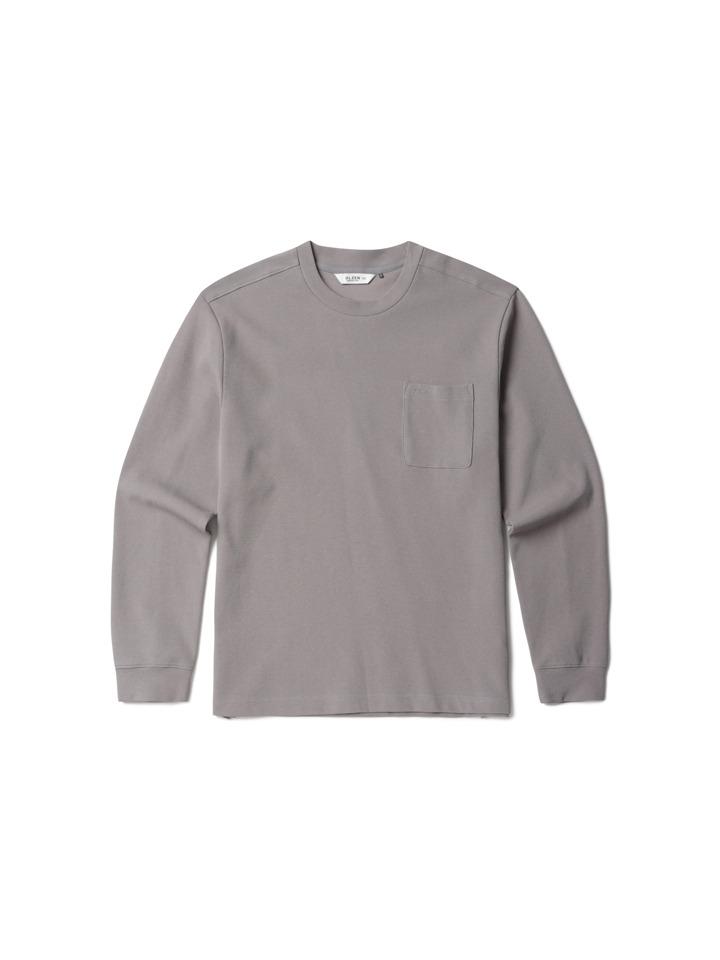 OLZEN Men'S Waffle Round T-Shirt_Zbg1Tr1201Gr