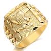 1pc Men's Fashion Gold Plated Punk Rock Eagle Ring Hip Hop Ring Luxury Finger Jewelry