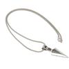 Arrowhead Pendant Necklace Alloy Vintage Spear Point Chain Pendant Necklace for MenSilver