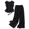 Woman Polka Dot Shirt Trousers Two-Piece Fashion Wide-leg Pants Sets