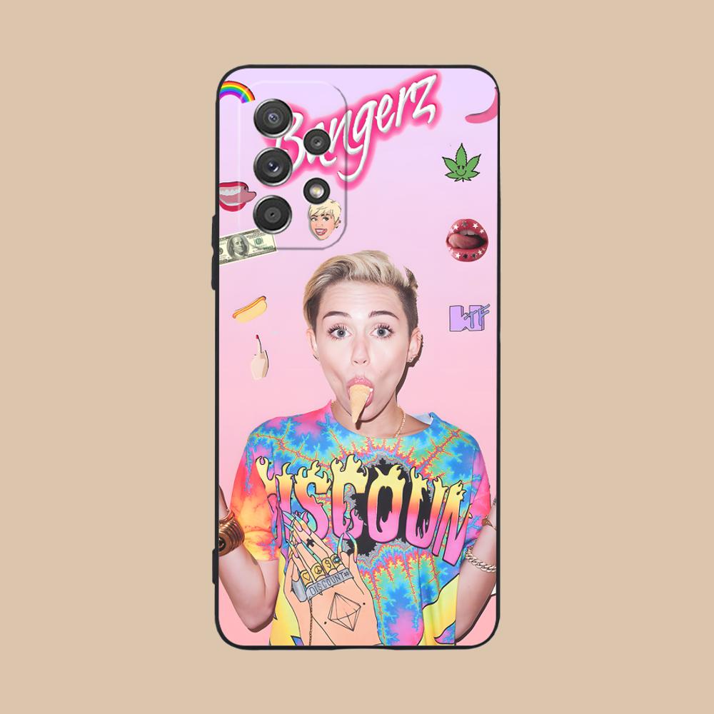 Чехол для мобильного телефона Майли Сайрус для Samsung Galaxy A56 55 54 53 52 51 36 35 34 23 16 15 5G Цветной чехол для смартфона Красивый чехол