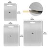 YEAVS Stainless Steel Cutting Board, Heavy-Duty Kitchen Cutting Board (Medium, 11.4" L X 7.9" W)