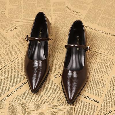 Модные Элегантные Женские Туфли-Лодочки с Острым Носком, Модные Сандалии на Массивном Каблуке, Летние Модные Вечерние Туфли, Новое Платье Мухер Де Сандалиас