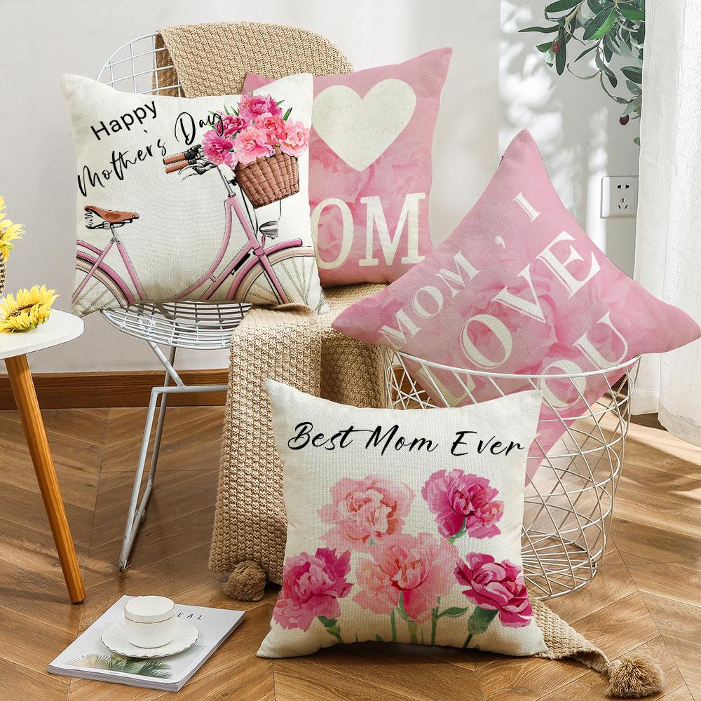 New Mother's Day Pillowcase Sofa Bedroom Linen Home Bedside Decorative Pillowcase Waist