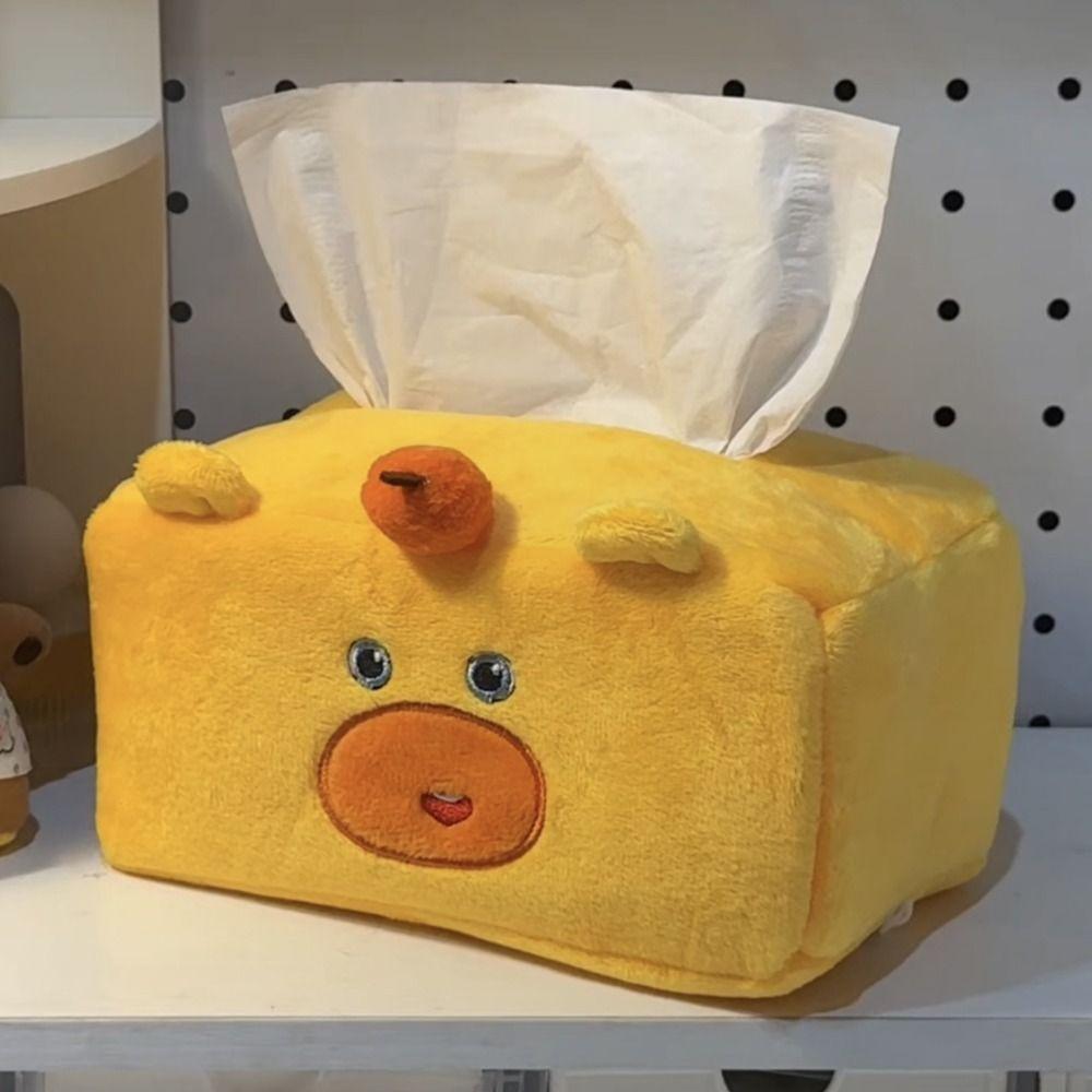 Large Capacity Tissue Box Capybara Lulu Tissue Storage Bag Cute Napkin Holder Car Mounted