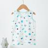 Children's Summer Cartoon Print Cotton Vest - Sleeveless A-Type Top for Boys and Girls
