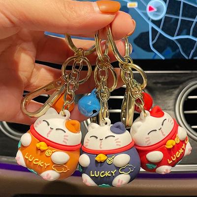 Брелок для ключей с 3D-мультяшным котом Lucky Cat - Милая парная сумка-шарм и подарок