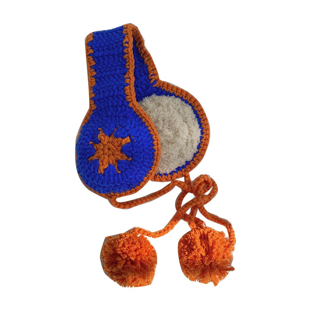 Вязаные наушники с ремешком для женщин, теплые наушники для согревания ушей, защитные от холода, пушистые накладки для ушей для фото на открытом воздухе, наушники