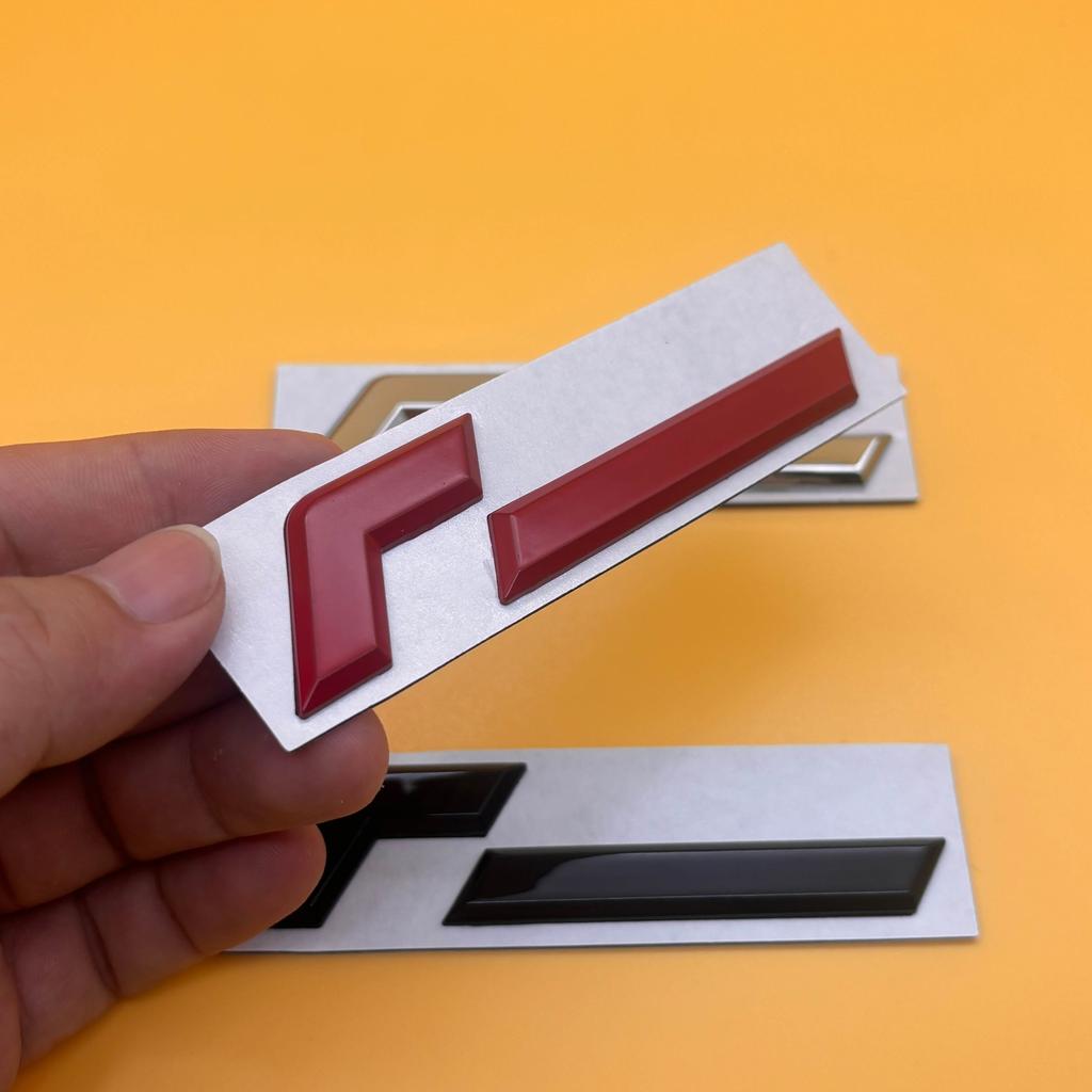 Metal R Logo Racing Line Emblem Car Body Tail Trunk Sticker Accessories For V-//W Golf Passat Polo MK4 MK5 MK6 MK7 MK8