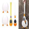 Cute and Practical 360 Degree Cleaning Silicone Toilet Brush with Holder Set