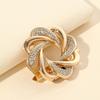 Elegant Diamond-Studded Brooch and Scarf Buckle - Versatile High-End Pin for Women