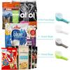 LMETJMA 4Pcs Food Bag Sealing Clip with Pour Spout Kitchen Food Storage Sealing Clips Great Chip Bag Clips with Cap JT394