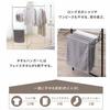 Iris Ohyama Stylish Clothes Drying Rack, 3-Row, Approx. 150cm Wide x 24cm Deep x 147cm High, Black (OTM-150)