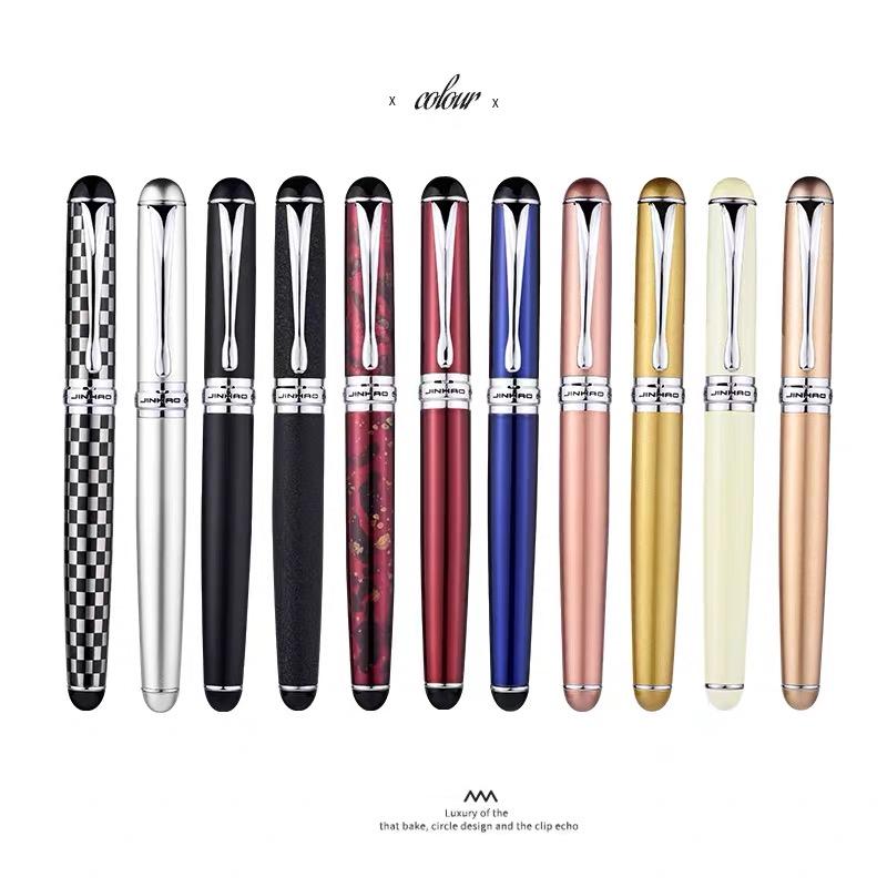 Jinhao X750 Роскошная перьевая ручка Металлическая 0,5 мм Средний стержень Каллиграфические ручки Школьные Полезные Офисные Школьные Канцелярские Товары