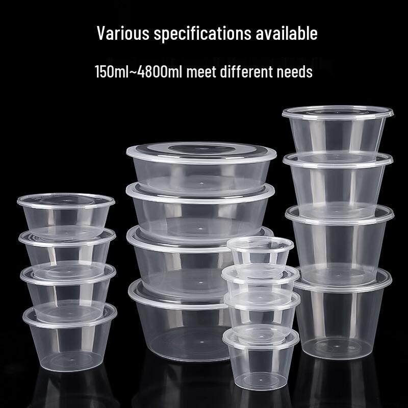 Disposable Thickened PP Round Takeaway Bowls