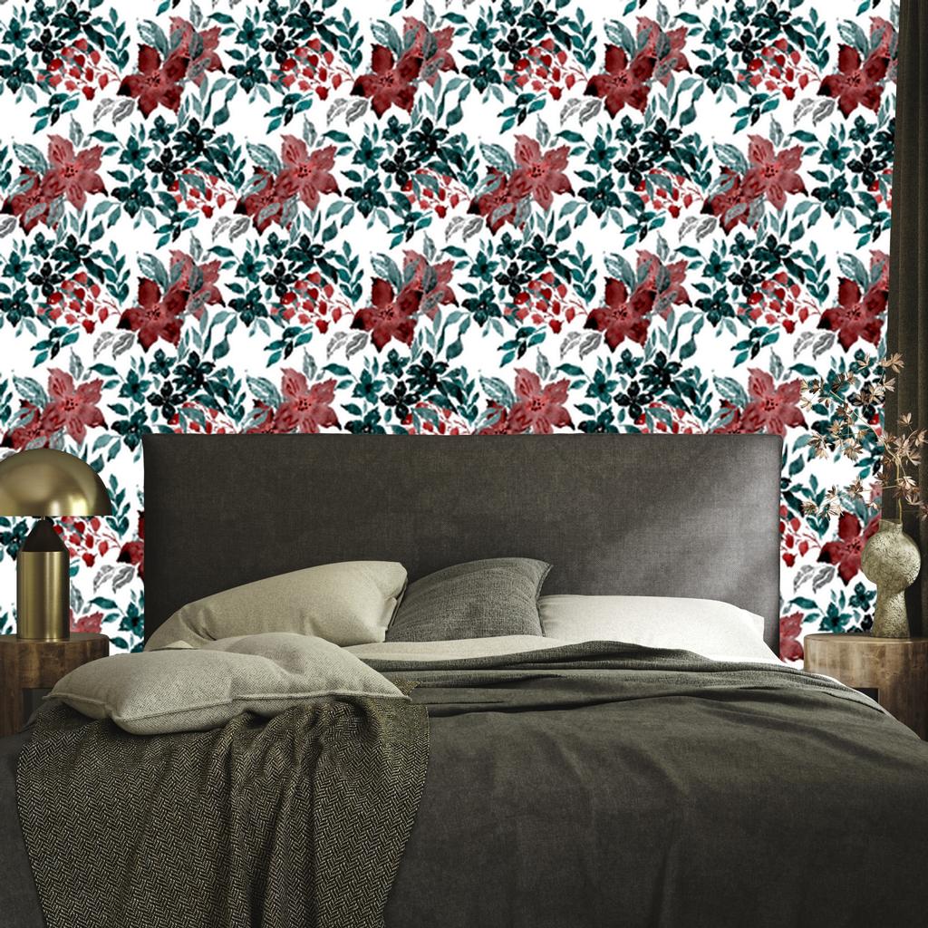 Beautiful Watercolor Flowers Wallpaper for Living Room and Bedroom 50x1000