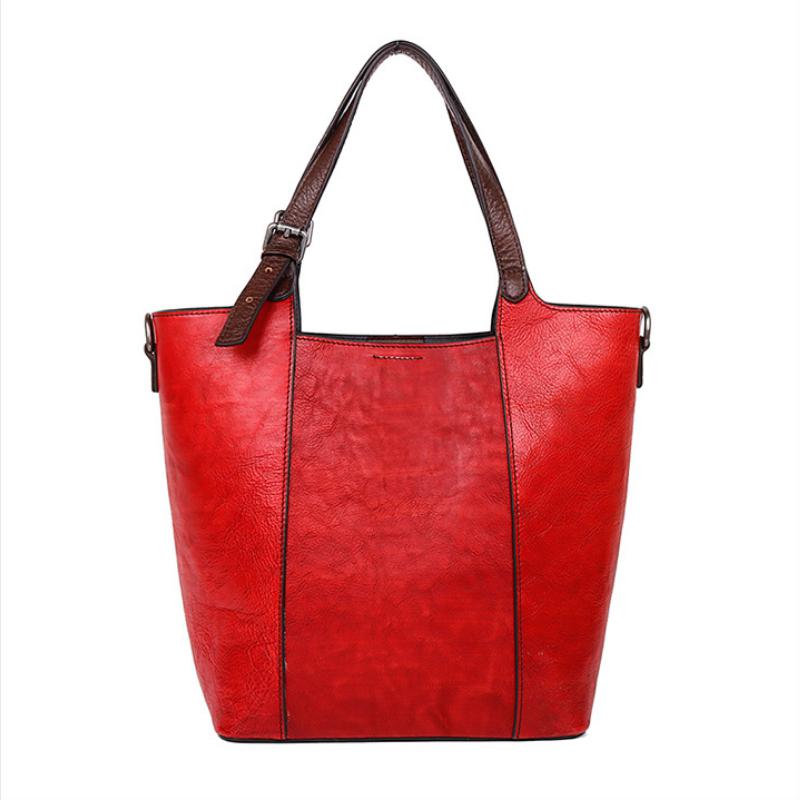 Johnature Роскошные сумки в стиле ретро, ​​женские сумки-мешки, винтажные сумки на плечо большой емкости с цветочным принтом из воловьей кожи с тиснением ручной работы