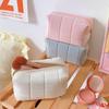 Solid Color Cosmetic Bag Travel Make Up Toiletry Bag Washing Pouch Girl Cute Crystal Velve Makeup Bag for Women Zipper Large
