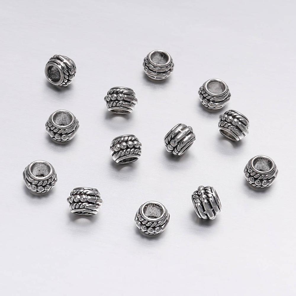30pcs/lot 8mm Loose Spacer Bead For Jewelry Making Vintage Bracelet Beads Findings Handmade Supplies