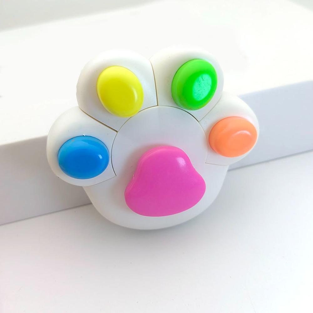Marking Cat Paw Highlighter Pen Cartoon Fluorescent Marker Funnyl Highlighter Pen Birthday Gift