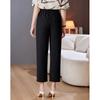 Pasite Women's Mid-Aged Elastic Slim-Fit Casual Pants