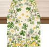 Shamrocks Clovers Coins Flowers Horseshoes St. Patrick's Day Placemats Set of 4 Table Mats for Party Home Kitchen Dining Table Decorations 12x18 Inch