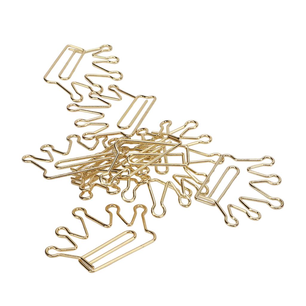 100Pcs Cute Planner Clips Innovative Design Anti Rust Electroplating Process Gold Paper Clips for