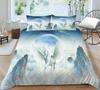 3D Unicorn Theme Bedding Set Cartoon Animal Duvet Cover and Pillow Case 2/3 Pieces Soft Home Decoration for Girls' Room