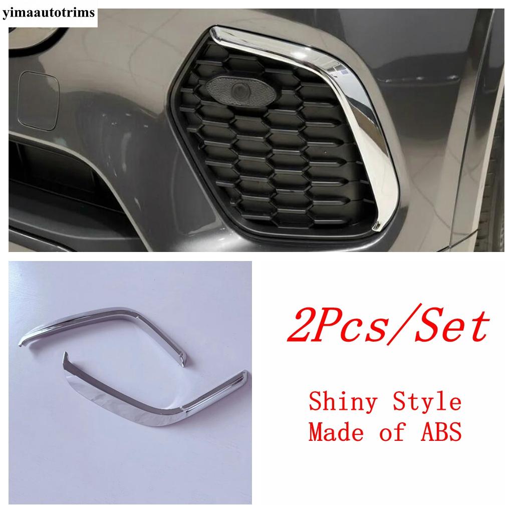 Front Rear Fog Light Lamp Eyelid Eyebrow Strip Cover Trim For Mazda CX-70 2025 2026 ABS Chrome Black / Carbon Fiber Accessories
